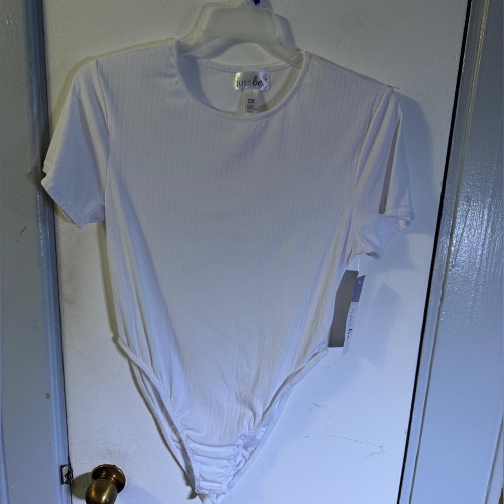 White ribbed bodysuit